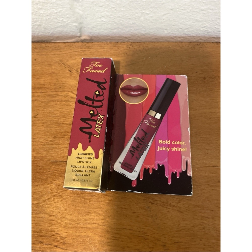 Too Faced melted latex liquified high shine lipstick in hot mess 0.1 oz/3.0 mL